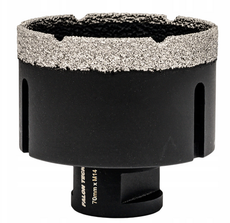 Wiertło diamentowe do gresu płytek glazury kamienia M14 otwornica 70mm FALON-TECH