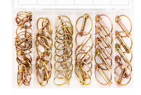 Przetyczka sprężynowa zatyczka zawleczka z kółkiem do maszyn rolniczych 50szt FALON-TECH