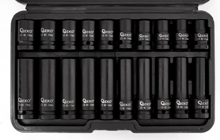 Zestaw nasadki udarowe nasadowe 1/2" 10-19mm 20el GEKO