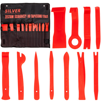Ściągacze do tapicerki 11 el (zestaw ściągaczy) SILVER