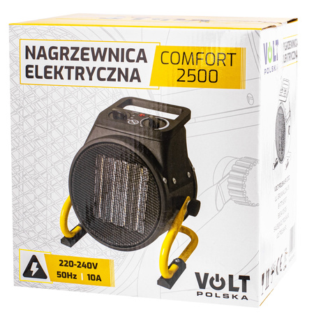 Nagrzewnica elektryczna grzejnik farelka z termostatem 2,5 kW COMFORT VOLT POLSKA