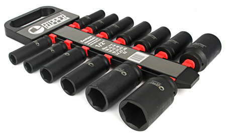 Nasadki udarowe klucze nasadowe długie 1/2" zestaw nasadek 10-32 mm 13el MAR-POL