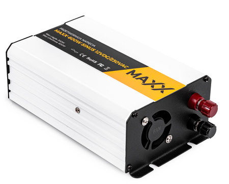 Przetwornica prądu napięcia czysty sinus 12v 230v 300/600w MAXX 4SUN