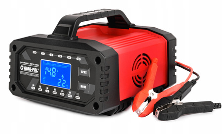 Prostownik impulsowy smart 10w1 funkcja naprawy automatyczny 12v 24v 15A MAR-POL