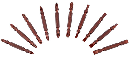 Zestaw bity podwójne 65 mm końcówka dwustronna do wkrętarki wiertarki 10 el FALON-TECH