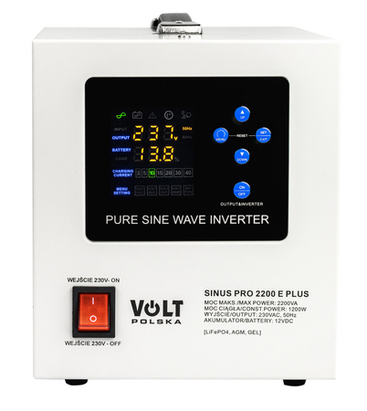 Przetwornica UPS Awaryjne Zasilanie Pieca CO SINUSPRO-2200E PLUS (12V/230V/2200W) VOLT POLSKA