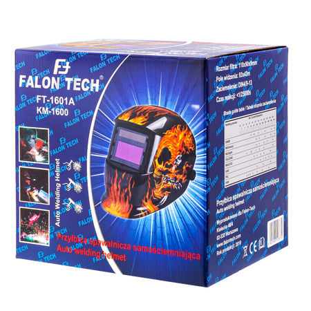 Maska spawalnicza przyłbica samościemniająca Czaszka FALON-TECH