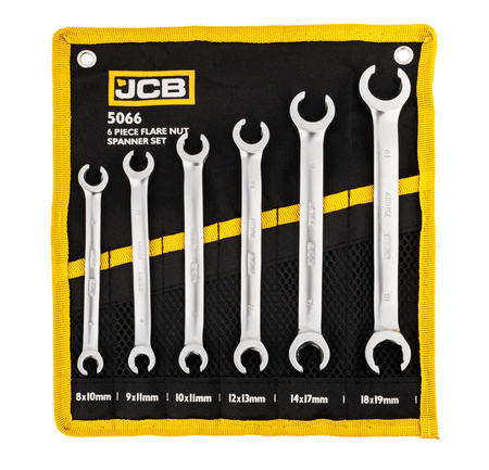 Klucze otwarte oczkowe zestaw do przewodów hamulcowych CR-V 6el 8-19mm JCB