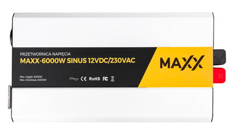 Przetwornica prądu napięcia czysty sinus 12v 230v 3000/6000w MAXX 4SUN