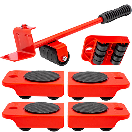 Zestaw rolki do transportu przesuwania mebli 150kg 5el FALON-TECH