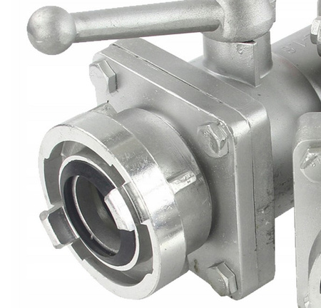 Rozdzielacz kulowy 2" do 2x2" złącze przyłącze na wąż strażacki do wody MAR-POL