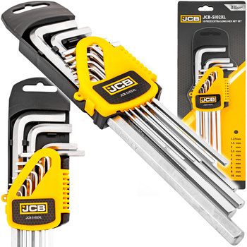 Zestaw klucze imbusowe wkrętaki imbusy crv długie XL 10el 1,27-10mm JCB