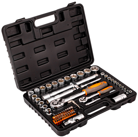Klucze nasadowe 1/4" 1/2" 72 elementy STHOR 58705 YATO