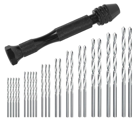 Precyzyjna mini wiertarka ręczna wkrętak + wiertła 0,5 - 3 mm 25el FALON-TECH