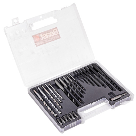 Zestaw wierteł kołków rozporowych i bitów 300 el BEAST