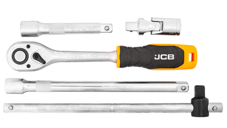 Zestaw klucze nasadowe z grzechotką 36 elementów 1/2" JCB