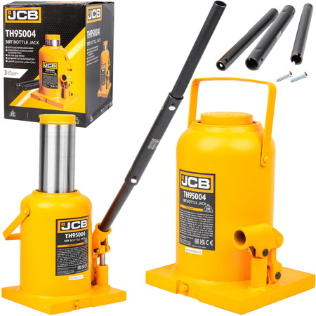 Podnośnik hydrauliczny słupkowy butelkowy maszynowy mocny lewarek 50 T JCB