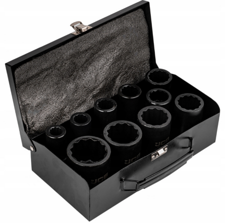 Zestaw nasadki udarowe nasadowe głębokie do klucza pneumatycznego 3/4" 17-46mm 12-k 10el JCB