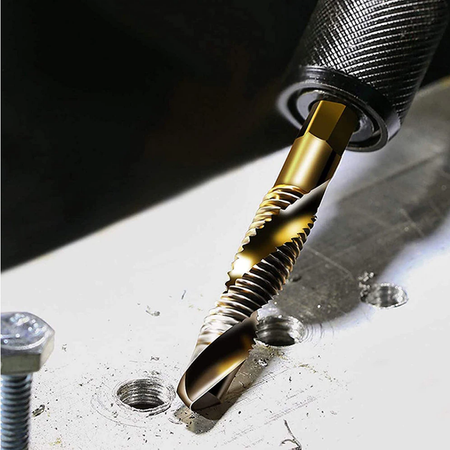 Zestaw wierteł gwintujących M3-M10 HSS z powłoką tytanową 6szt SILVER