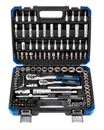 Zestaw narzędziowy warsztatowy klucze nasadowe nasadki torx Cr-V 108el SCHEPPACH