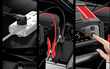 Prostownik ładowarka do akumulatorów z rozruchem agm booster 12V 24V 25A MAR-POL