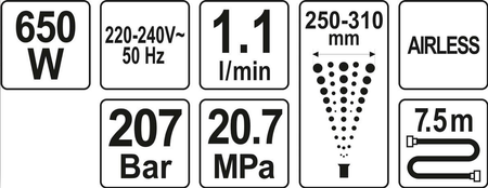 Agregat malarski hydrodynamiczny 650W YATO
