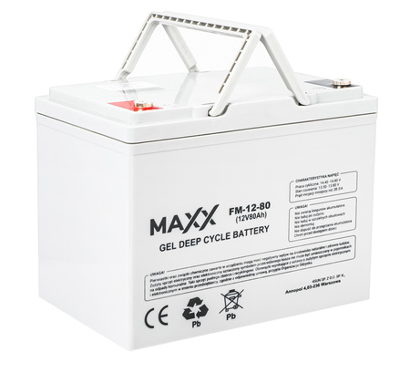 Akumulator solarny do fotowoltaiki UPS DEEP CYCLE GEL 12V 80Ah 4SUN