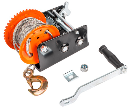 Wyciągarka korbowa linowa uciąg 1125 kg 2500 LBS FALON-TECH