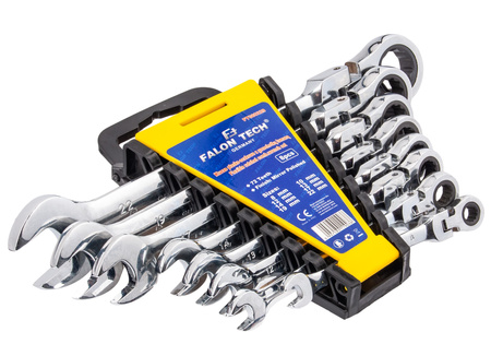 Klucze z grzechotką płasko-oczkowe łamane 8-22 8el FALON-TECH