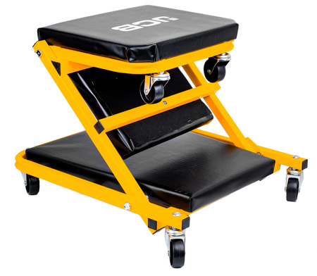 Leżanka warsztatowa składana taboret leżak 2w1 siedzisko stołek 150kg JCB