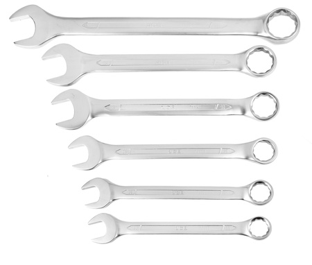 Klucze płasko oczkowe dwustronne zestaw płachta satyna Cr-V 6el 33-50mm JCB