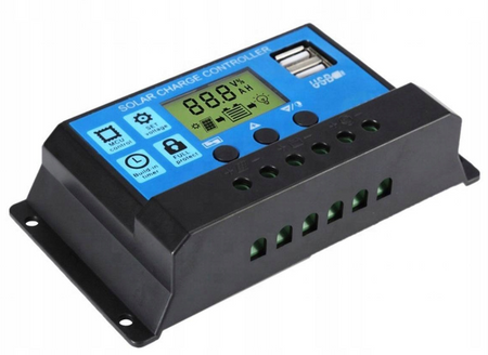 Regulator napięcia paneli ładowania solarnych PWM 12V/24V 10A LCD 4SUN