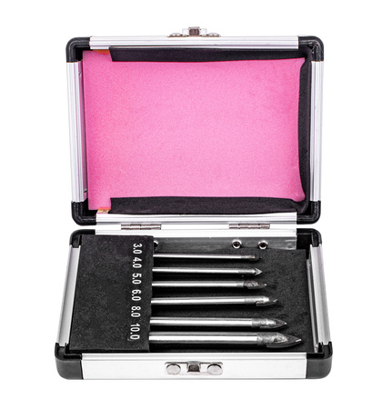 Zestaw wierteł do szkła i glazury 6 szt walizka FALON-TECH