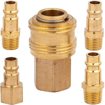 Szybkozłączki pneumatyczne do kompresora zestaw 1/4 5el FALON-TECH