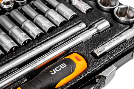 Zestaw klucze nasadowe z grzechotką 36 elementów 1/2" JCB