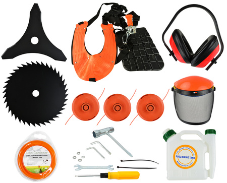 Kosa spalinowa podkaszarka 6 KM John Gardener + Akcesoria