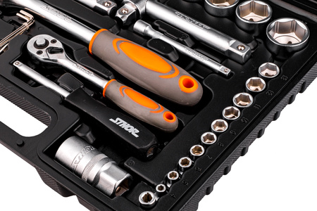 Klucze nasadowe 1/4" 1/2" 72 elementy STHOR 58705 YATO