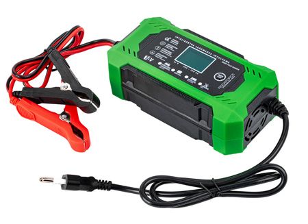 Mocny prostownik do akumulatora lcd 12v 6a funkcja naprawy ładowarka