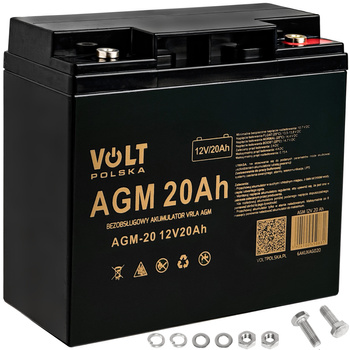 Akumulator AGM 12v 20Ah do ups alarmu łodzi autka VOLT POLSKA