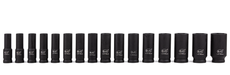 Nasadki udarowe Klucze nasadowe Zestaw 1/2" 10-32 mm 16 sztuk BJC