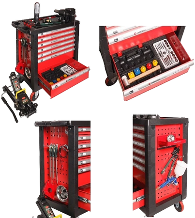 Profesjonalna Szafka Narzędziowa Wózek Warsztatowy 7 szuflad 333 el TRADE HOUSE