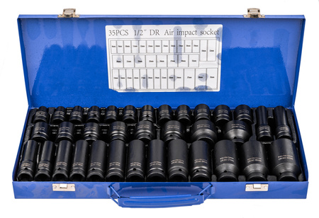 Zestaw nasadek udarowych 8-32 nasadki udarowe 1/2 do kluczy pneumatyczny 35szt FALON-TECH