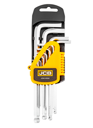 Zestaw klucze imbusowe wkrętaki imbusy crv z kulką 10el 1,27-10mm JCB
