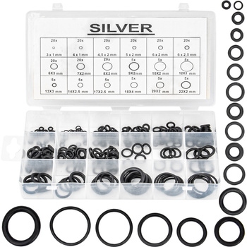Oringi gumki uszczelki gumowe olejoodporne 225 sztuk SILVER