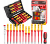 Zestaw wkrętaki izolowane śrubokręty dla elektryka solidne 1000v 13el AW TOOLS