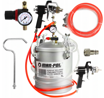 Agregat malarski pistolet lakierniczy 8 litrów MAR-POL