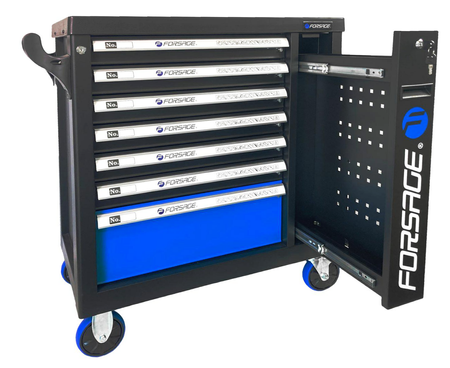 Szafka warsztatowa wózek narzędziowy z wyposażeniem klucze nasadowe 274 el. FORSAGE
