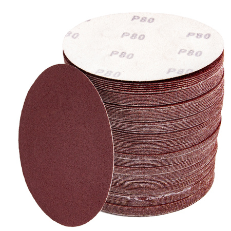 Papier ścierny na rzep krążek dysk 125mm P80 100szt SILVER