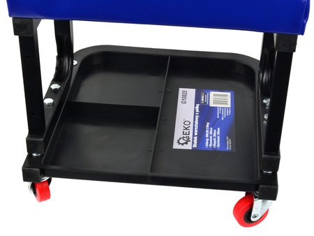 Stołek warsztatowy z półką taboret siedzisko krzesło półka GEKO