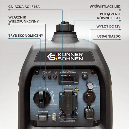 Agregat generator prądu inwertorowy KS 3000i S 3000w Könner & Söhnen KS